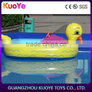 Inflatable Electric Kiddie Duck Inflator Bumper Boat With Timer and Music Player thumbnail-1