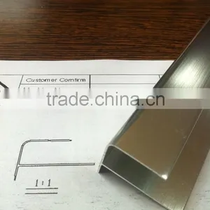 Baguette Aluminium Ceramic/Wall/floor Tile Trim Strip,flexible Marble Edge Aluminium Tile Trim Profile for Algeria Market thumbnail-3