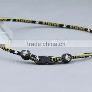 Custom Fashion Triple Braided Titanium Rope Sports Baseball Necklace 16" 18" 20" 22" Inch thumbnail-3