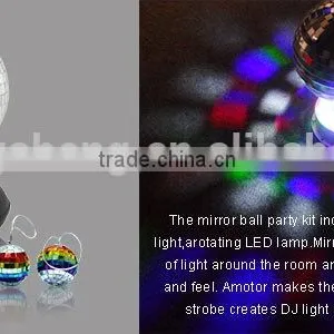 4'disco Mirror Ball Decoration Christmas With Color LED thumbnail-4