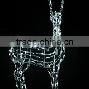 Hot Sale 3D Acrylic Reindeer Motif Light Outdoor Christmas Light thumbnail-1