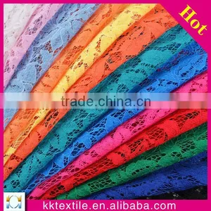 Cotton and Nylon Blend Swiss Embroidery Guipure Lace Fabric thumbnail-1