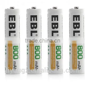Wholesale EBL 4 Pack 1500 Cycle 800mAh AAA Ni-MH Rechargeable Batteries AAA thumbnail-4
