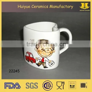 Ceramic Heart Shape Cup 350ml Cup Heart Shape With Printing thumbnail-5