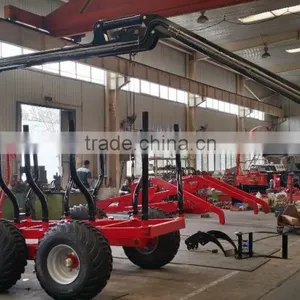5ton 8ton Log Trailer With Crane for Forestry Working thumbnail-6