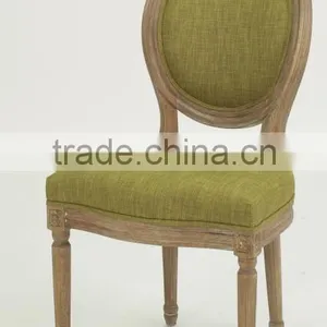 Home Furniture Solid Oak Handle Carved Classic Round Back Wooden Side Chair (CH-211-1-OAK) thumbnail-5