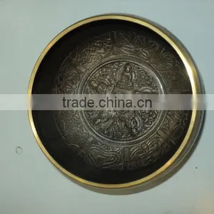Brass Tibetan Singing Bowls With Holy Signs thumbnail-1