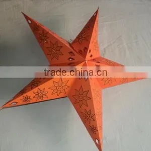 Indian Glitter Printed Paper Star Lanterns Mix Prints thumbnail-6