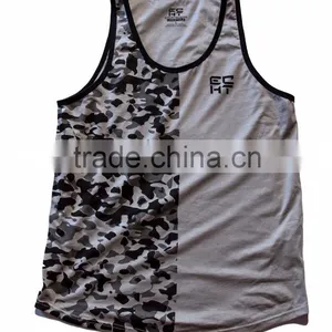 Sublimation Gym Singlet / Cotton Gym Singlet/100 Cotton Men Tank Top thumbnail-3