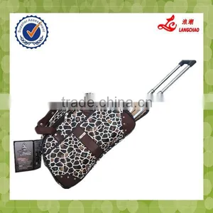 New Design Hot Sale Popular PU Material Real Push Trolley Durable Wheel China Trolley Duffle Bag thumbnail-4