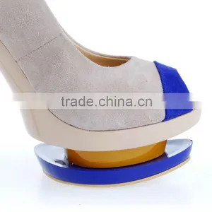 Hot Sell Elegant Mature Popular White Real Leather High Heel Sandals for Women thumbnail-6