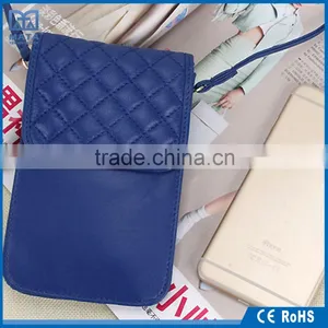 ODM Black White Blue PU Leather Should Bag for Small Cell Phones thumbnail-6