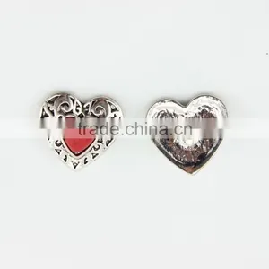 Custom Metal Snap Button Red Heart Snap On Interchangeable Snap Jewelry thumbnail-1