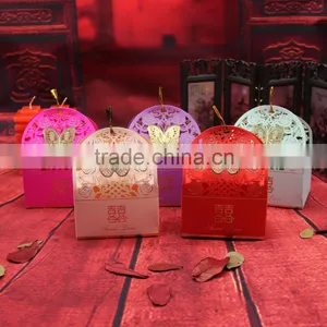 2016 New Arrival Laster Cut Favor Box/Butterfly Wedding Candy Box/ Custom Made Gift Box thumbnail-2