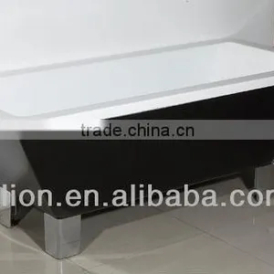 White and Black Acrylic Freestanding Bathtub thumbnail-1