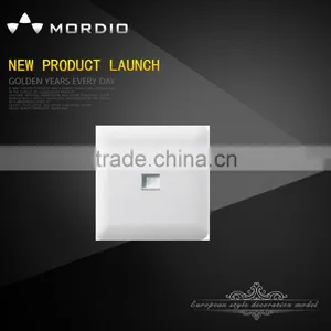 2016 Hot Design PC White 1 Gang Tel Wall Socket thumbnail-1