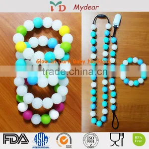 Hot Multiple Bead Glow in the Dark Silicone Necklace Good Effect thumbnail-2