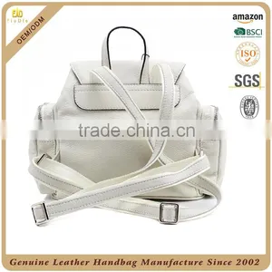 Guangzhou Fiedle Leather Bag Manufacturer OEM Durable Real Natural Leather Backpack With Multi Pockets thumbnail-2