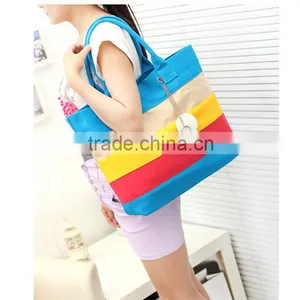 2016 Fashion Canvas Beach Bag thumbnail-1