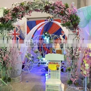 New Arrival Artificial Flowers Wedding Backdrop Door Decoration Large Stage Backdrop thumbnail-3