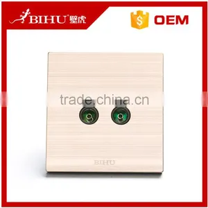 BIHU Brand Aluminium Brushed Computer Wall Socket Rj11 Outlet Plug thumbnail-3