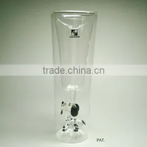 Double Wall Glass Dog Champange Glass thumbnail-1