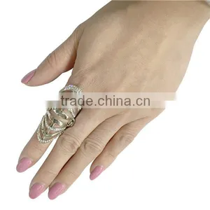 Fashion Jewelry Luxury Punk Women Rings Multiple Finger Knuckle Ring Finger Link Ring thumbnail-1