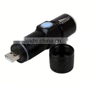 C92 Build in Battery USB Charger Rechargeable Led Torch Flashlight thumbnail-2