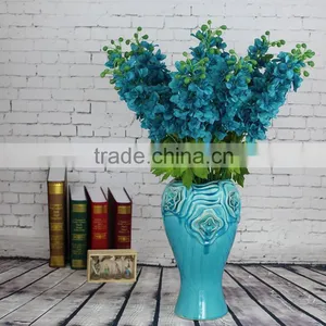 European Style Artificial Wholesale Flowers Artificial Silk Delphinium Ajacis thumbnail-3