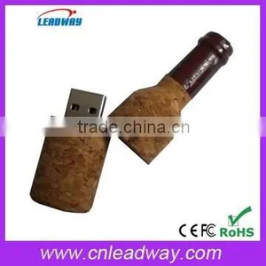 Wine Bottle Shape Usb Flash Drive Wholesale France Wooden Usb Pendrives for Christmas Gift 1gb to 64gb thumbnail-1