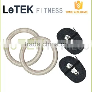 Wood Gymnastic Ring Olympic Strength Training Gym Rings Wooden for Crossfit thumbnail-5