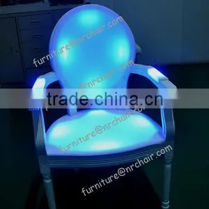 Shanghai Wholesale Event Rental Banquet Hall Commercial Acrylic Led Illuminated Armchair thumbnail-1