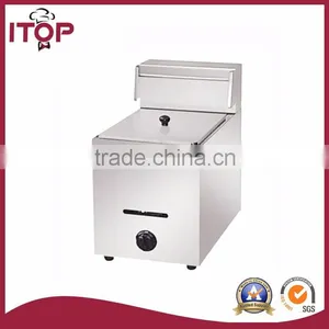 1-Tank 1-basket Natural Gas Chip Deep Fryer Oil Filter Machine thumbnail-1