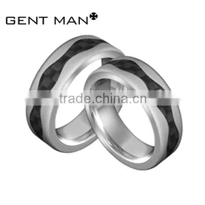 8mm Titanium Carbon Fiber Ring Engagement Couple Rings thumbnail-2