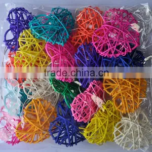 3.4 - 4 Meters Handmade Multicolor Heart Design Rattan Balls String Lights For Decorative Holiday, Party, Wedding, Christmas thumbnail-2
