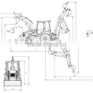 1.2m3 Bucket Capacity Backhoe Loader 8ton Backhoe Loader Brands thumbnail-6