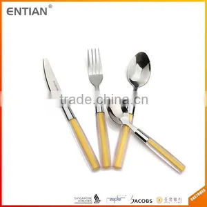 Stainless Steel Flatware Set With Plastic Handle, Cutlery Set Sale, Stainless Flatware thumbnail-2