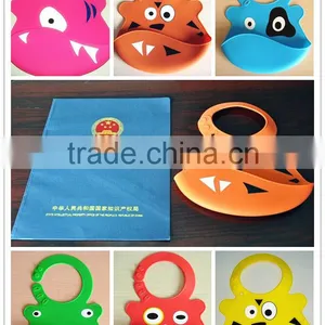 Silicone Baby Bib,Rubba Bib,Animal Sharp Kids Bib thumbnail-1