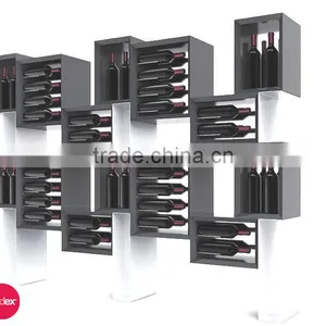 Wall-mounted Display Rack, Bottle Wine Rack, Wine Bottle MDF Display Stand thumbnail-1