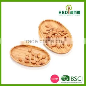 Eco-friendly Oval Shape Bamboo Candy Tray Bamboo Nut Tray thumbnail-1