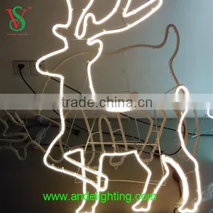 IP65 Christmas Led Caribou Motif Light With Led Neon Aluminum Frame thumbnail-4
