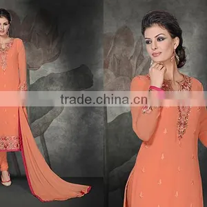 MUSTARD GEORGETTE SALWAR SUIT thumbnail-6
