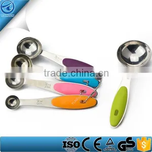 Stainless Steel Measuring Spoons With Silicone Handle,Mini Measuring Spoon Sets for Home Kitchen,Stainless Steel Cookware Set thumbnail-1