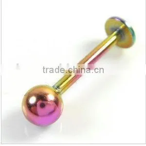Rainbow Plated Body Jewelry Lip Piercing Jewelry Labret Rings thumbnail-1