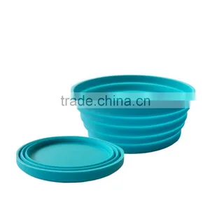 Eco-friendly Food Grade Silicone Collapsible Salad Bowl thumbnail-1