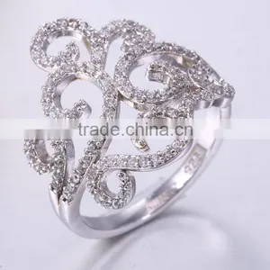 2016 Fashionable Silver Ring Cz Stone Silver Rings For Women thumbnail-4