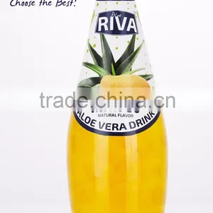 ALOE VERA DRINK WITH ALOE VERA PULPS MANGO FLAVORED IN GLASS BOTTLE thumbnail-1
