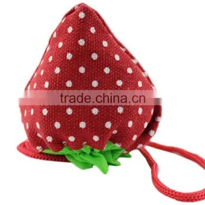Waste-Less Cute Strawberry Foldable Reusable Shopping ECO Bag With Pouch Shoulder Tote thumbnail-1