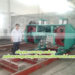 Round Log Cutting Large Scale Portable Horizontal Band Sawmill For Sale thumbnail-1