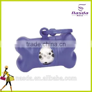 Biodegradable Poop Bag With Purple Dispenser thumbnail-1